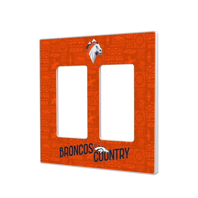 Denver Broncos 2024 Illustrated Limited Edition Double Rocker Light Switch Plate
