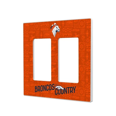 Denver Broncos 2024 Illustrated Limited Edition Double Rocker Light Switch Plate