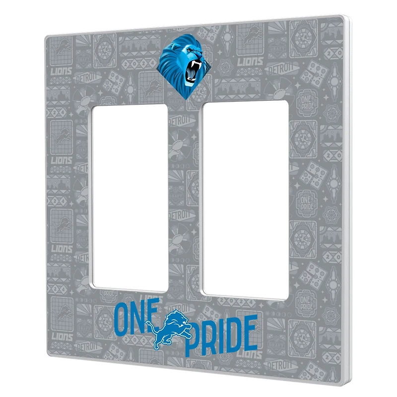 Detroit Lions 2024 Illustrated Limited Edition Double Rocker Light Switch Plate