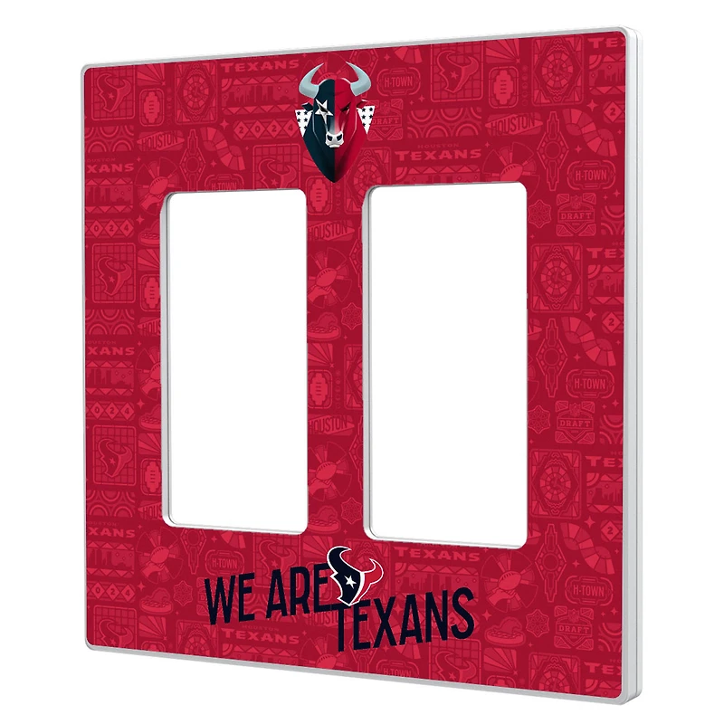 Houston Texans 2024 Illustrated Limited Edition Double Rocker Light Switch Plate
