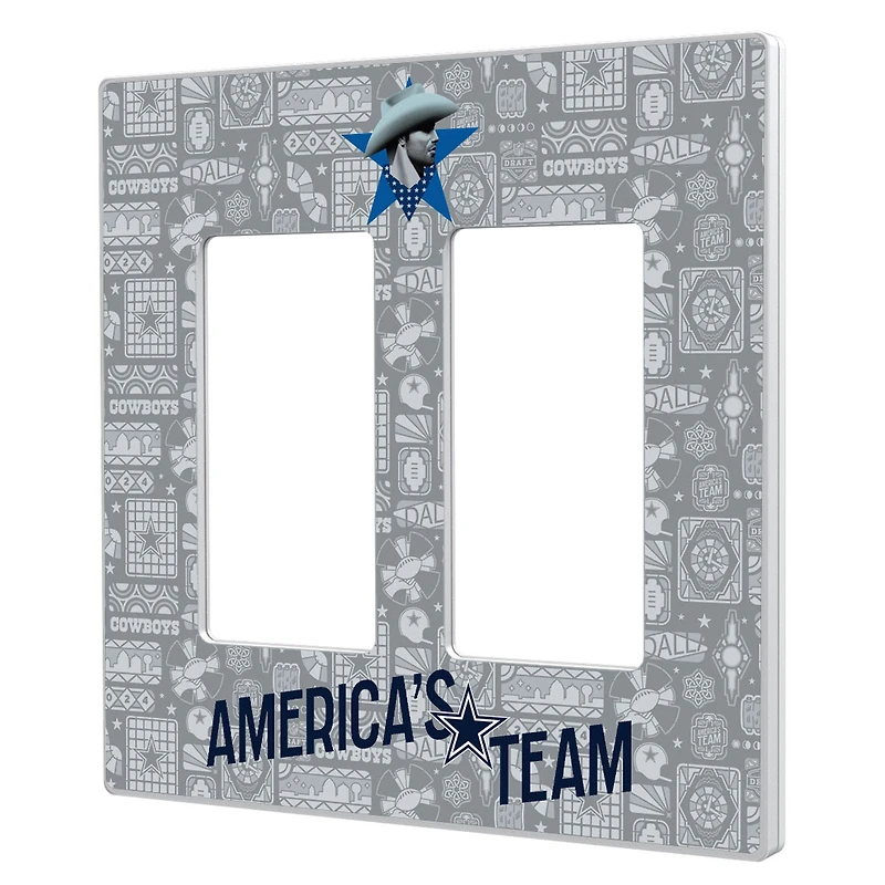 Dallas Cowboys 2024 Illustrated Limited Edition Double Rocker Light Switch Plate