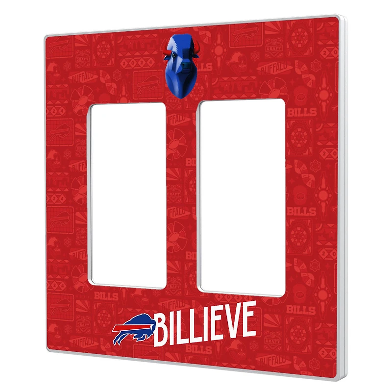 Buffalo Bills 2024 Illustrated Limited Edition Double Rocker Light Switch Plate