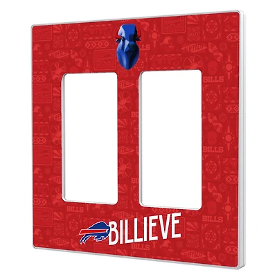 Buffalo Bills 2024 Illustrated Limited Edition Double Rocker Light Switch Plate