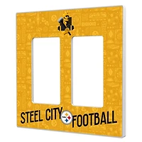 Pittsburgh Steelers 2024 Illustrated Limited Edition Double Rocker Light Switch Plate