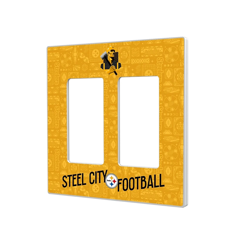 Pittsburgh Steelers 2024 Illustrated Limited Edition Double Rocker Light Switch Plate
