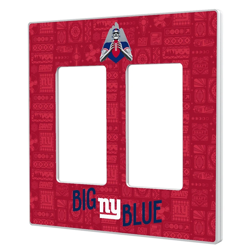 New York Giants 2024 Illustrated Limited Edition Double Rocker Light Switch Plate