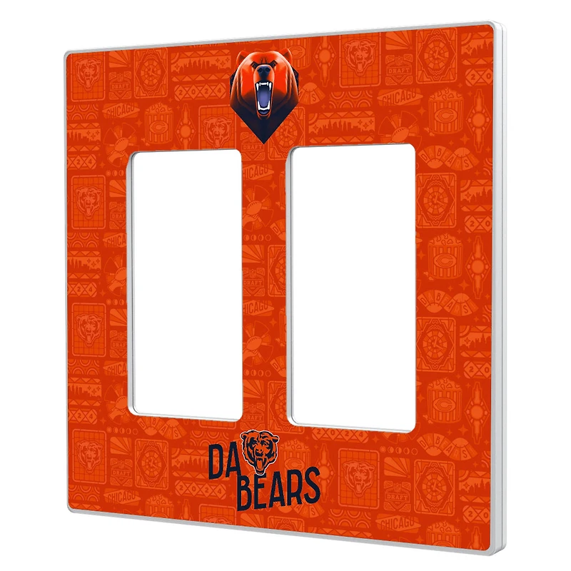 Chicago Bears 2024 Illustrated Limited Edition Double Rocker Light Switch Plate