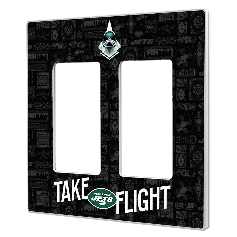 New York Jets 2024 Illustrated Limited Edition Double Rocker Light Switch Plate