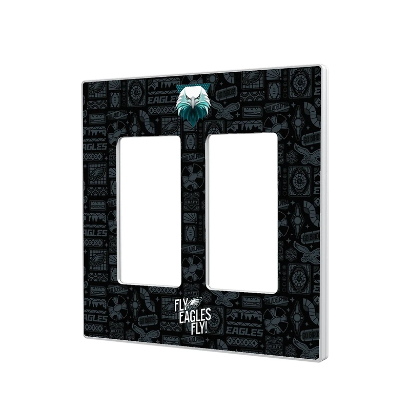 Philadelphia Eagles 2024 Illustrated Limited Edition Double Rocker Light Switch Plate