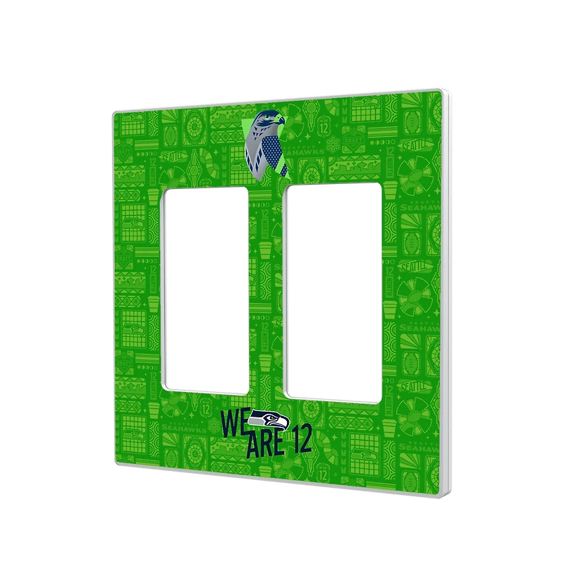 Seattle Seahawks 2024 Illustrated Limited Edition Double Rocker Light Switch Plate