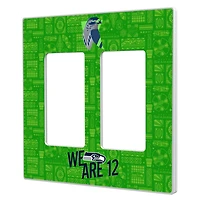 Seattle Seahawks 2024 Illustrated Limited Edition Double Rocker Light Switch Plate