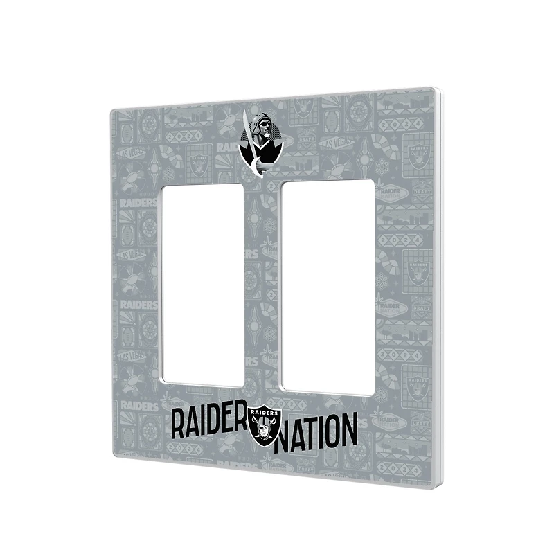 Las Vegas Raiders 2024 Illustrated Limited Edition Double Rocker Light Switch Plate