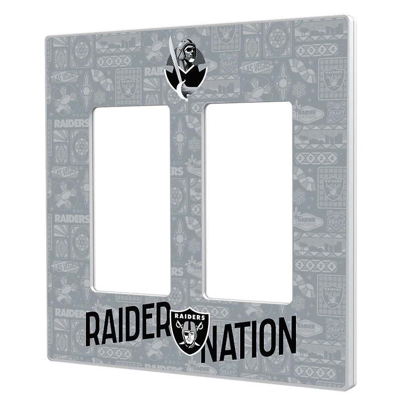 Las Vegas Raiders 2024 Illustrated Limited Edition Double Rocker Light Switch Plate