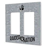 Las Vegas Raiders 2024 Illustrated Limited Edition Double Rocker Light Switch Plate