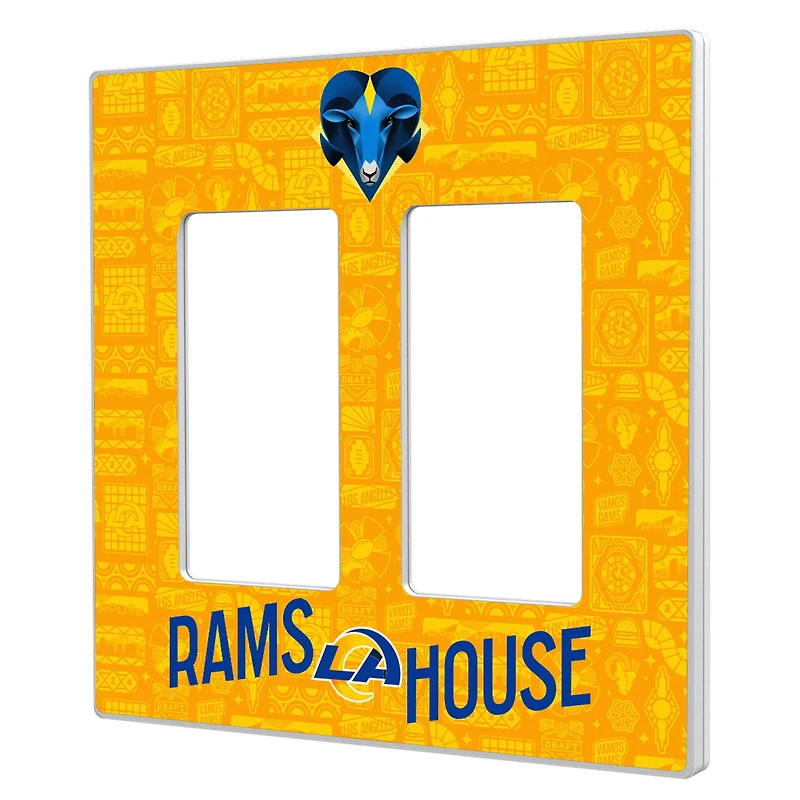 Los Angeles Rams 2024 Illustrated Limited Edition Double Rocker Light Switch Plate