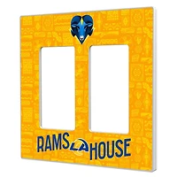 Los Angeles Rams 2024 Illustrated Limited Edition Double Rocker Light Switch Plate