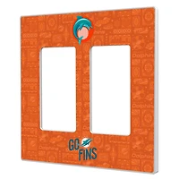 Miami Dolphins 2024 Illustrated Limited Edition Double Rocker Light Switch Plate