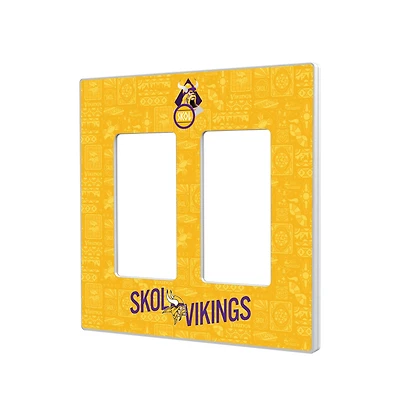 Minnesota Vikings 2024 Illustrated Limited Edition Double Rocker Light Switch Plate