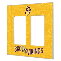 Minnesota Vikings 2024 Illustrated Limited Edition Double Rocker Light Switch Plate