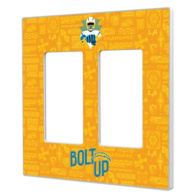 Los Angeles Chargers 2024 Illustrated Limited Edition Double Rocker Light Switch Plate