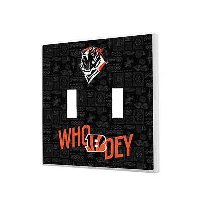 Cincinnati Bengals 2024 Illustrated Limited Edition Double Toggle Light Switch Plate