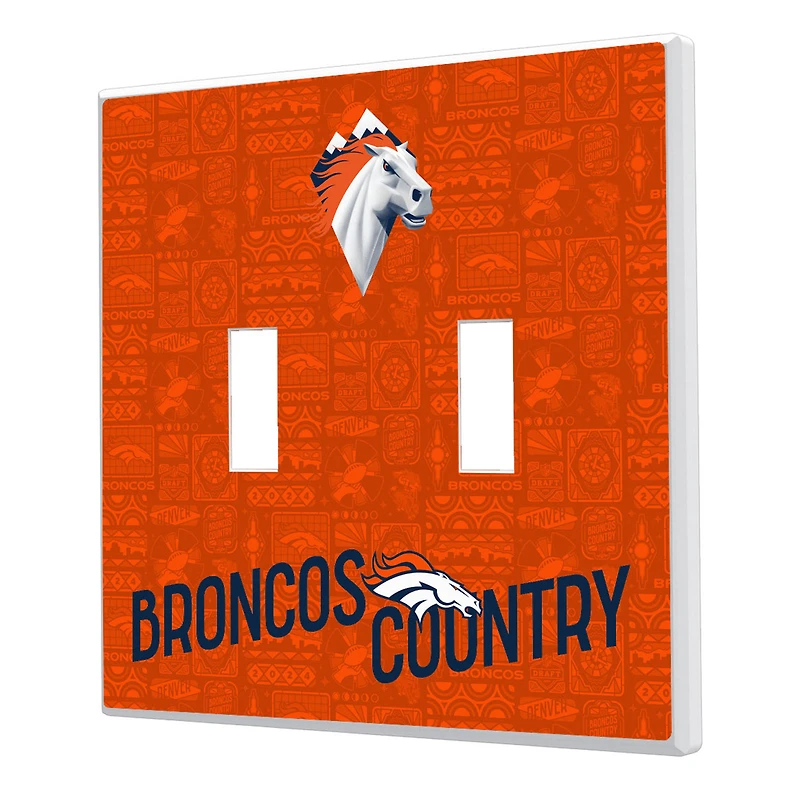 Denver Broncos 2024 Illustrated Limited Edition Double Toggle Light Switch Plate
