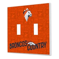 Denver Broncos 2024 Illustrated Limited Edition Double Toggle Light Switch Plate