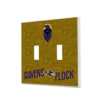 Baltimore Ravens 2024 Illustrated Limited Edition Double Toggle Light Switch Plate