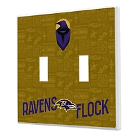 Baltimore Ravens 2024 Illustrated Limited Edition Double Toggle Light Switch Plate