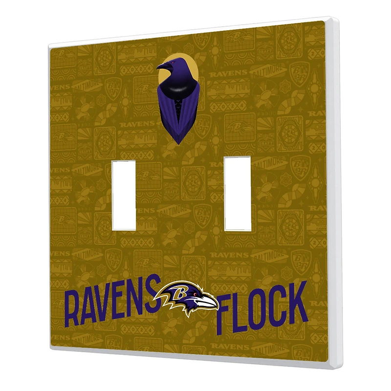 Baltimore Ravens 2024 Illustrated Limited Edition Double Toggle Light Switch Plate