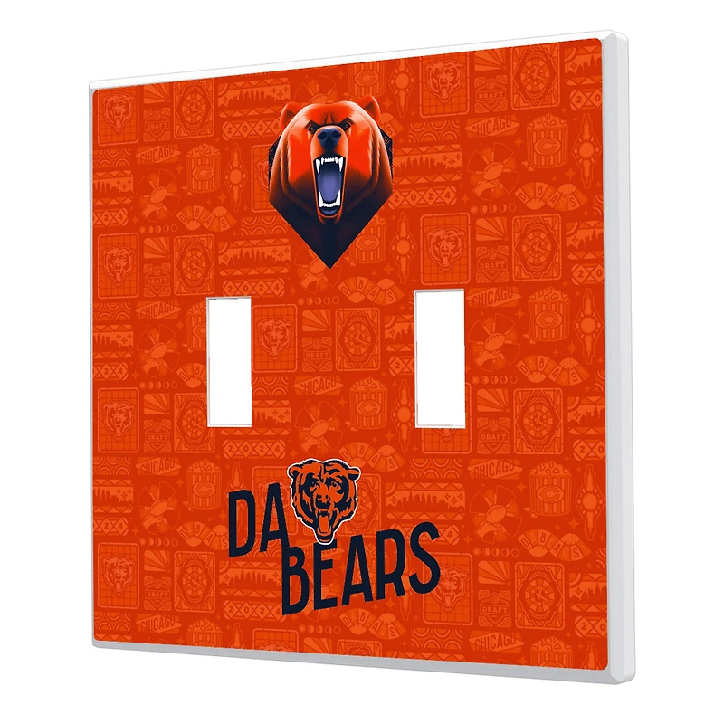 Chicago Bears 2024 Illustrated Limited Edition Double Toggle Light Switch Plate
