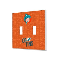 Miami Dolphins 2024 Illustrated Limited Edition Double Toggle Light Switch Plate