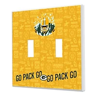 Green Bay Packers 2024 Illustrated Limited Edition Double Toggle Light Switch Plate