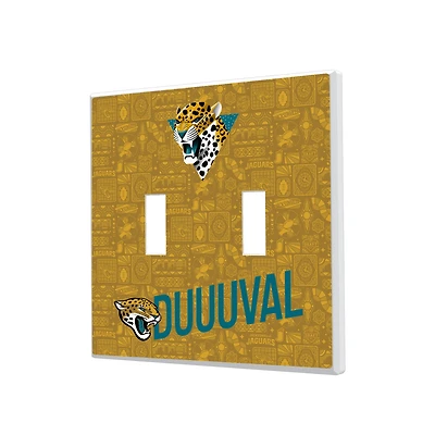 Jacksonville Jaguars 2024 Illustrated Limited Edition Double Toggle Light Switch Plate
