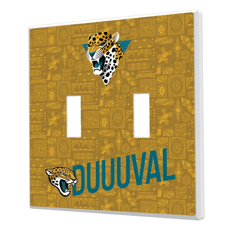 Jacksonville Jaguars 2024 Illustrated Limited Edition Double Toggle Light Switch Plate