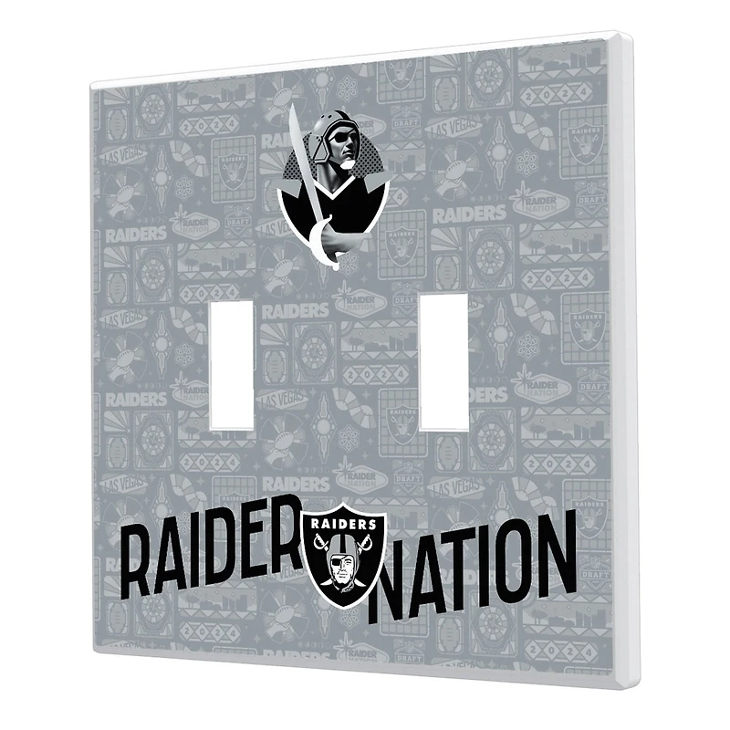 Las Vegas Raiders 2024 Illustrated Limited Edition Double Toggle Light Switch Plate