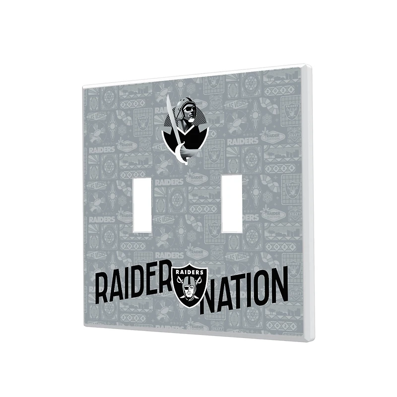Las Vegas Raiders 2024 Illustrated Limited Edition Double Toggle Light Switch Plate