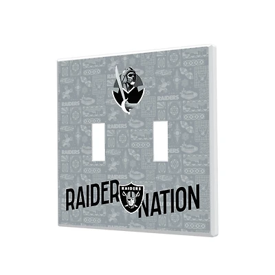 Las Vegas Raiders 2024 Illustrated Limited Edition Double Toggle Light Switch Plate