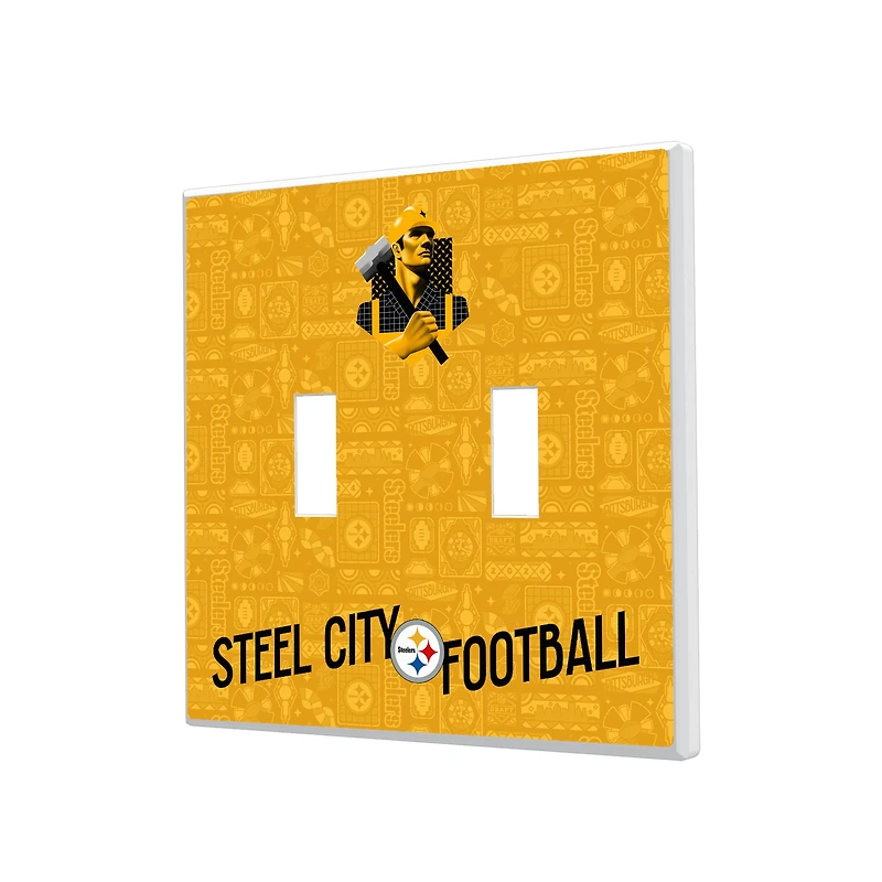 Pittsburgh Steelers 2024 Illustrated Limited Edition Double Toggle Light Switch Plate