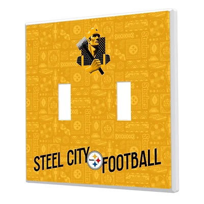 Pittsburgh Steelers 2024 Illustrated Limited Edition Double Toggle Light Switch Plate