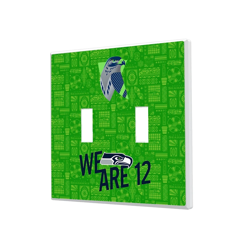 Seattle Seahawks 2024 Illustrated Limited Edition Double Toggle Light Switch Plate