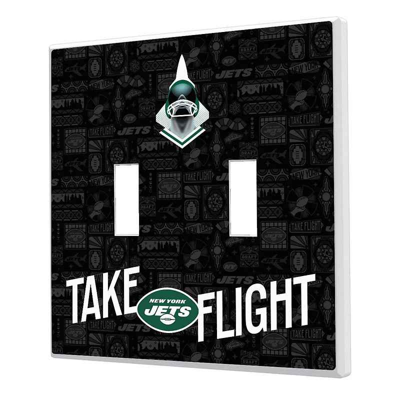 New York Jets 2024 Illustrated Limited Edition Double Toggle Light Switch Plate