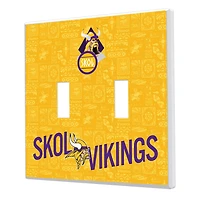 Minnesota Vikings 2024 Illustrated Limited Edition Double Toggle Light Switch Plate