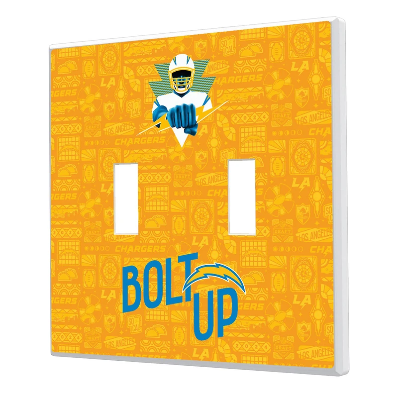 Los Angeles Chargers 2024 Illustrated Limited Edition Double Toggle Light Switch Plate