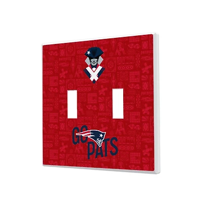 New England Patriots 2024 Illustrated Limited Edition Double Toggle Light Switch Plate