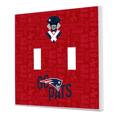 New England Patriots 2024 Illustrated Limited Edition Double Toggle Light Switch Plate