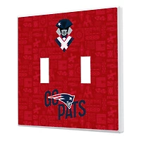 New England Patriots 2024 Illustrated Limited Edition Double Toggle Light Switch Plate