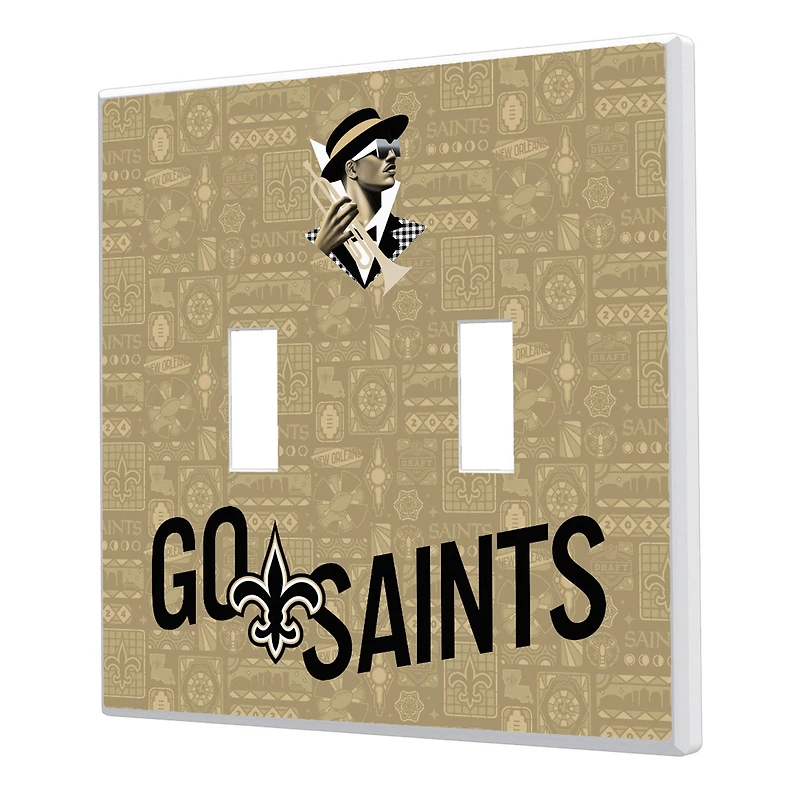 New Orleans Saints 2024 Illustrated Limited Edition Double Toggle Light Switch Plate