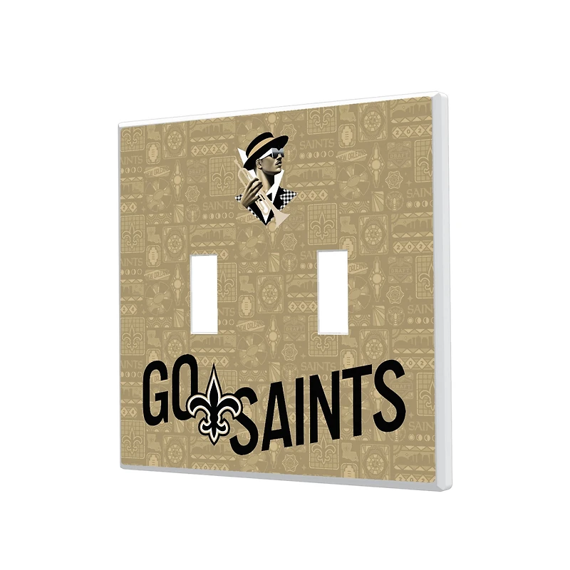 New Orleans Saints 2024 Illustrated Limited Edition Double Toggle Light Switch Plate