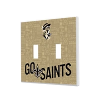 New Orleans Saints 2024 Illustrated Limited Edition Double Toggle Light Switch Plate